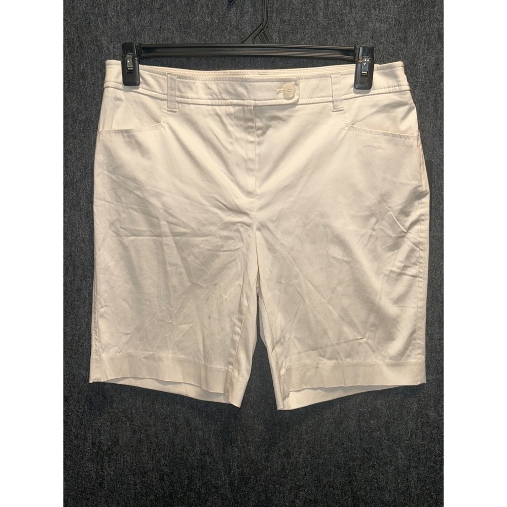 Jones New York Shorts Women 10P Off White Tailored Blend Petite Cotton Casual